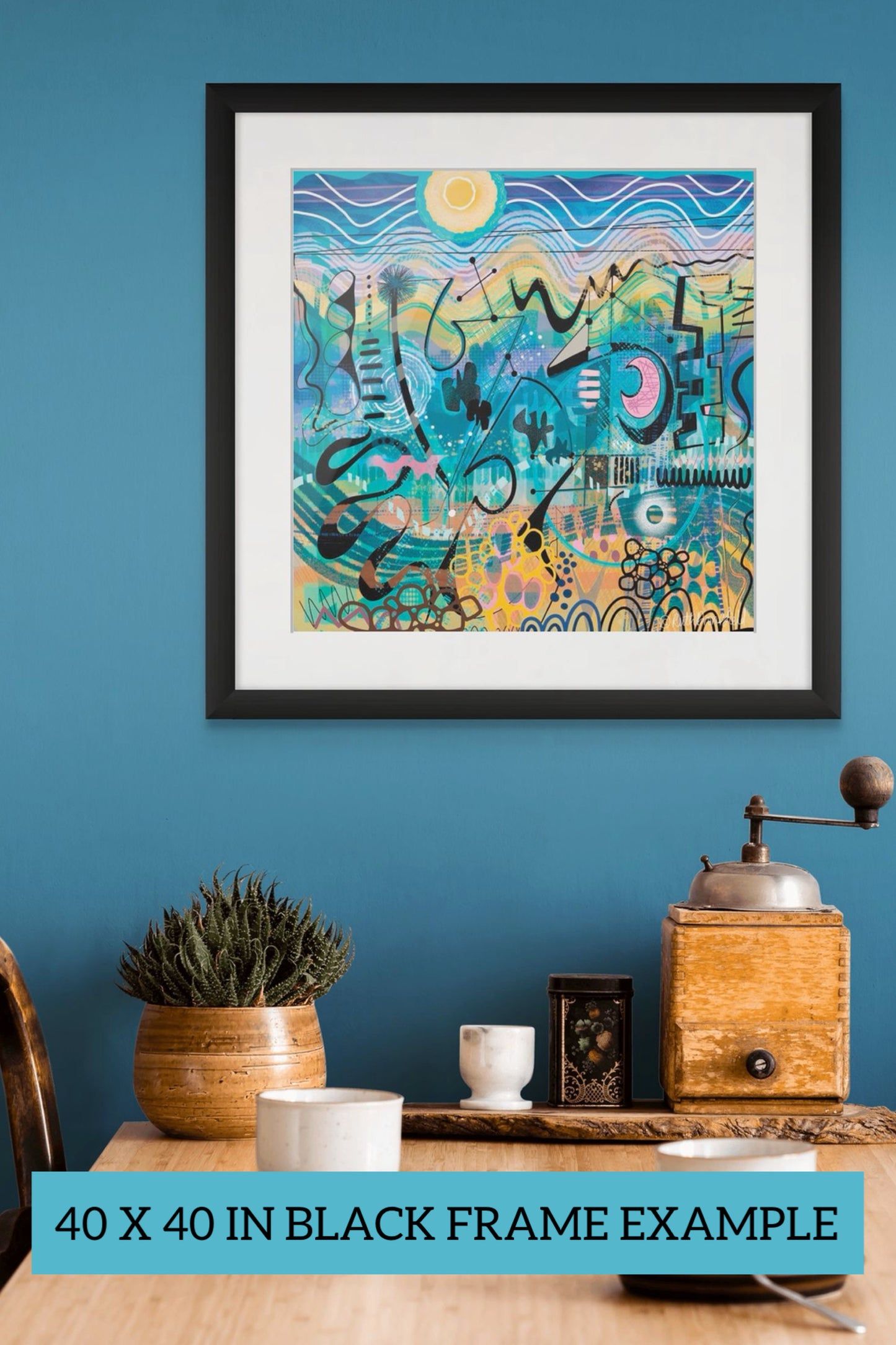 ‘Seashore Dance’ Abstract Art Print by Ruth Dronsfield