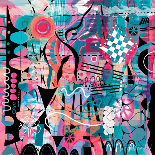 ‘Just Lovely’ abstract art print by Ruth Dronsfield