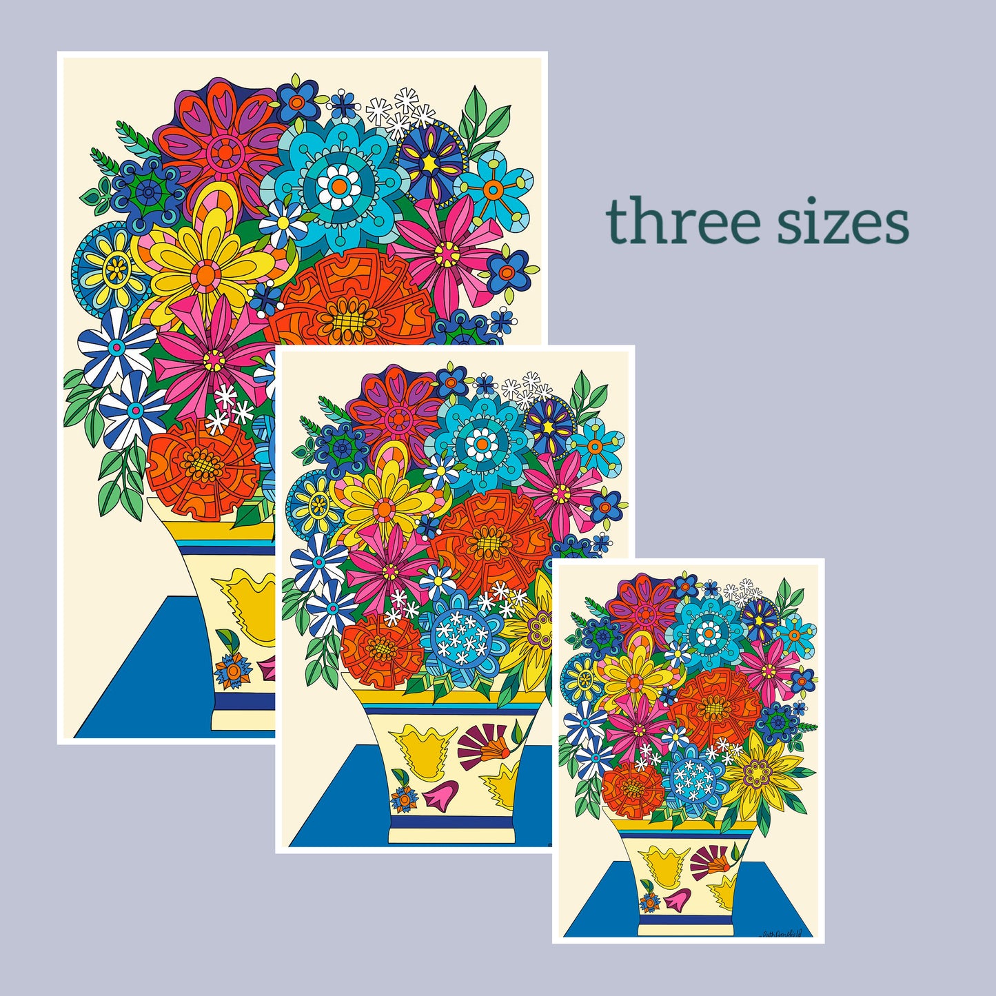 Floral Art Print ‘Vintage Vibes Bouquet’
