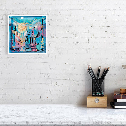 Aglow abstract art print by Ruth Dronsfield – warm luminous tones, giclée fine art print, UK artist