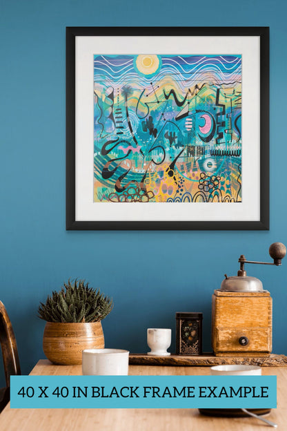 ‘Seashore Dance’ Abstract Art Print by Ruth Dronsfield